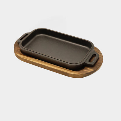 Gino Cast Iron Griddle Pan & Skillet Pan Set